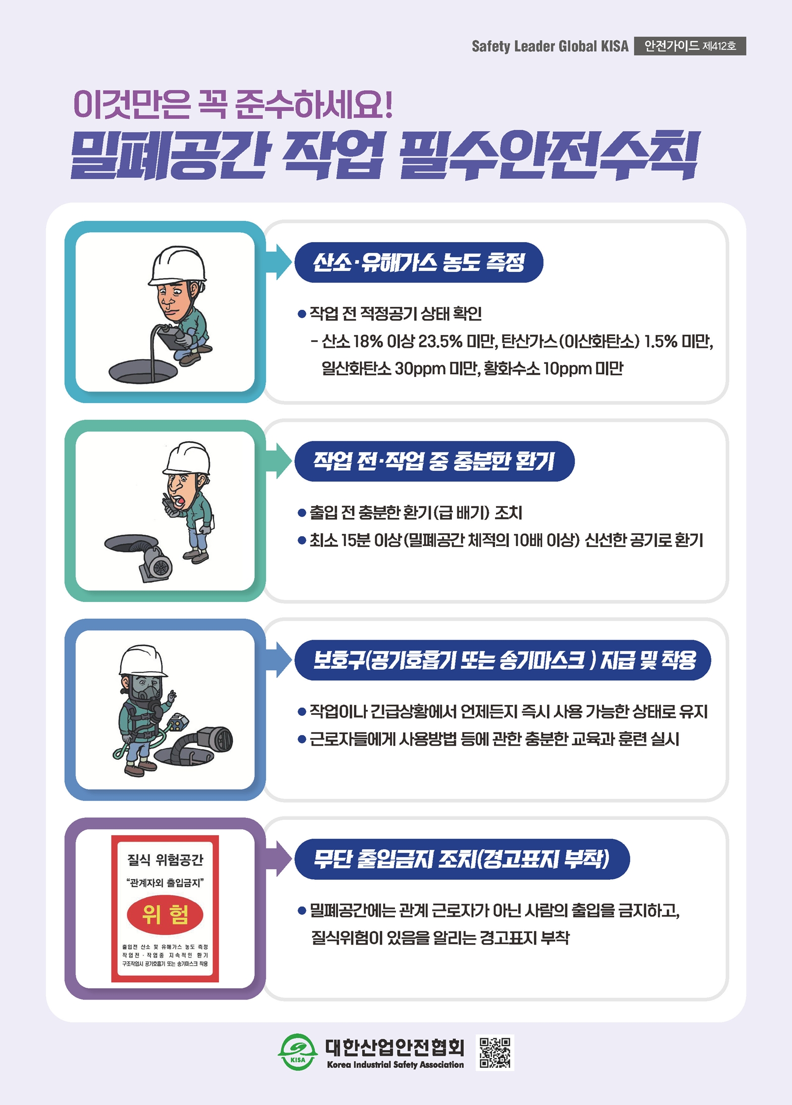밀폐공간 작업 필수안전수칙